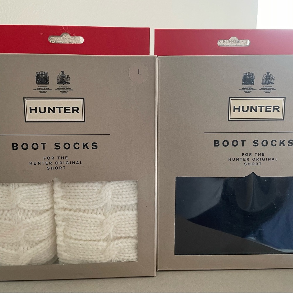 Hunter Cream Cable Knit Boot Socks